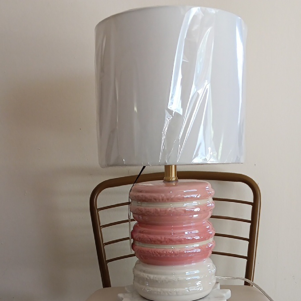 New!Viral Pink and White Macaron Table Lamp